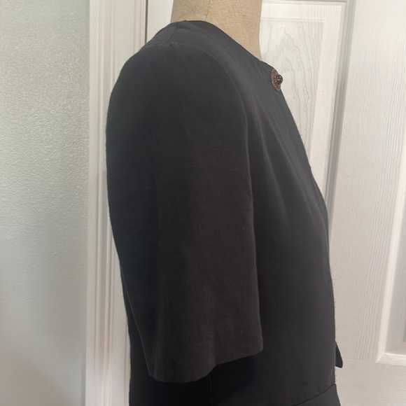 Vintage Norton McNaughton short sleeve blazer jacket top shoulder pads size 4 P - Picture 7 of 13